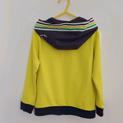 Mayoral kids hoodie jacket used, lemon/neon, size 110