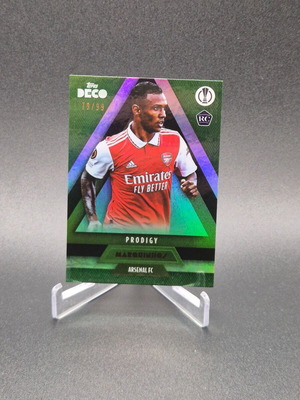 2022 Deco UEFA Champions League Prodigy Green Marquinhos Rookie RC Arsenal κάρτα