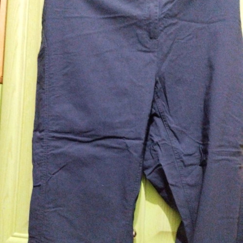 Canda women's pants used, spring, dark blue, stretch size 56-58