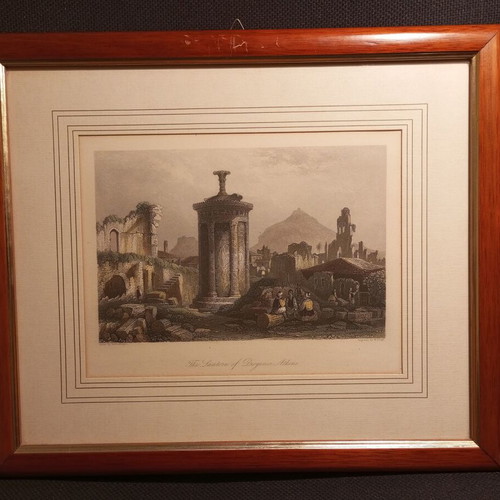 Lysicrates Monument engraving used from 1840 with frame