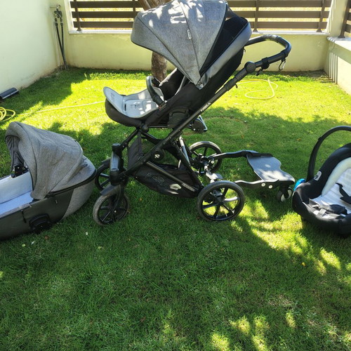 Riko 3-in-1 Baby Stroller like new with step for second child