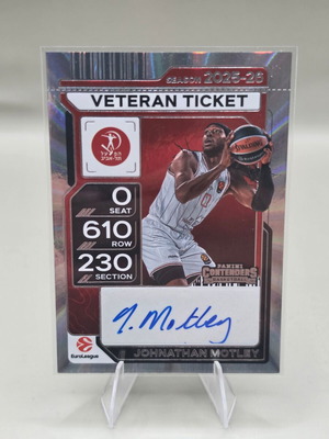 2025-26 Panini Contenders EuroLeague Jonathan Motley Veteran Ticket Auto