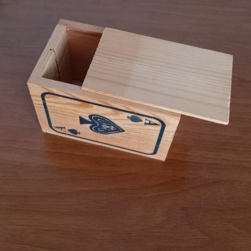 Wooden storage box handmade with removable lid new