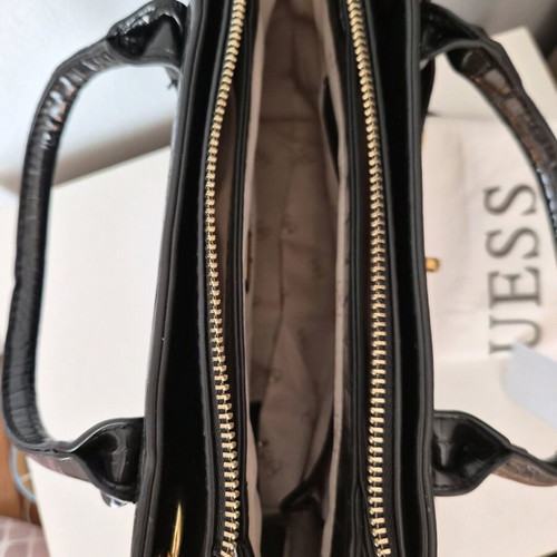 Guess shoulder bag new, black with gold details