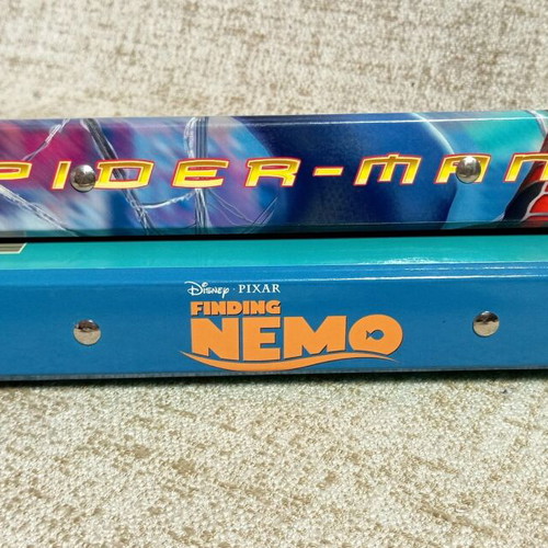 Spider-Man 2 and Finding Nemo Disney Pixar Marvel school folders, pack of 2