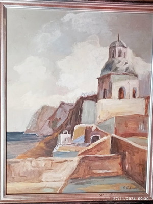 Oil painting Elli Orfanou Mourelou like new 46x56
