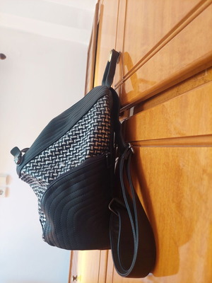 A.L.E. backpack black with silver patterns like new