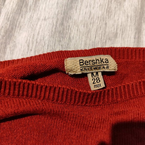 Bershka red long-sleeve shirt like new, size M