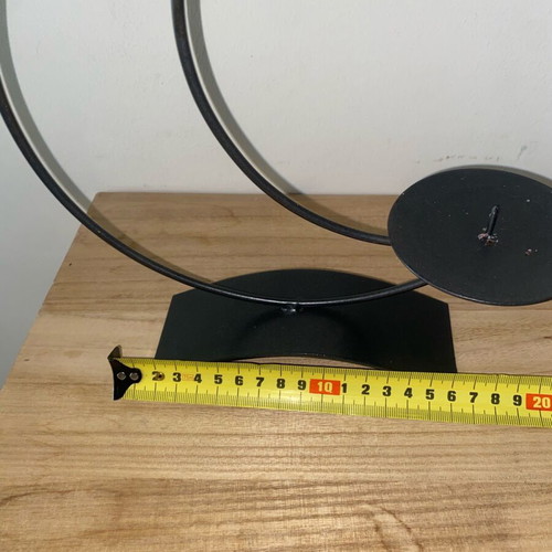 Metal candlestick moon-shaped like new