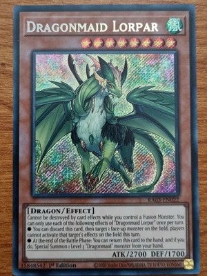 Dragonmaid Lorpar RA03 Secret Rare 1st Edition Near Mint