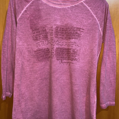 Napapijri women's t-shirt used, pink with 3/4 sleeve
