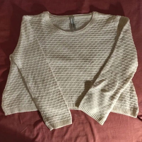 Crop knitted sweater Pull & Bear like new, white