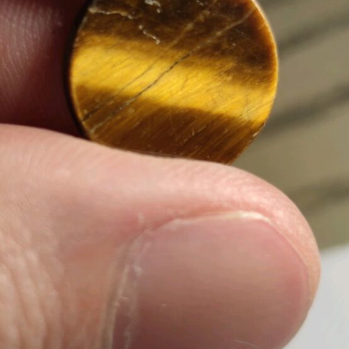 Tiger's Eye set new, 3 samples with strong iridescence