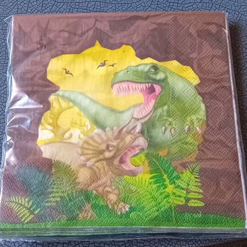 Napkins pack of 12 dinosaurs new