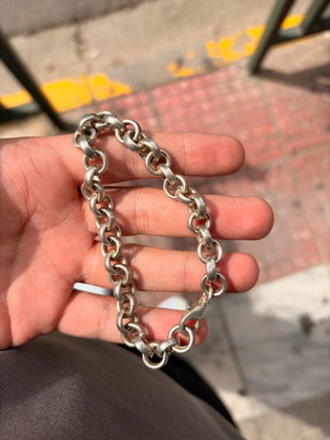 Silver bracelet 925 used, weight 23g, length 22cm