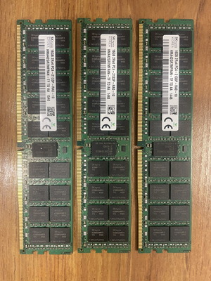 SK Hynix 16GB DDR4 Server Memory like new, set of 3