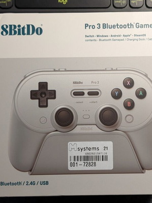 8Bitdo Pro 3 Bluetooth wireless gamepad, grey, for Android PC Switch iOS