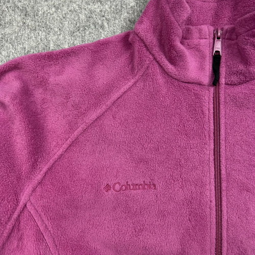 Columbia fleece jacket women's L used, pink, cottagecore style