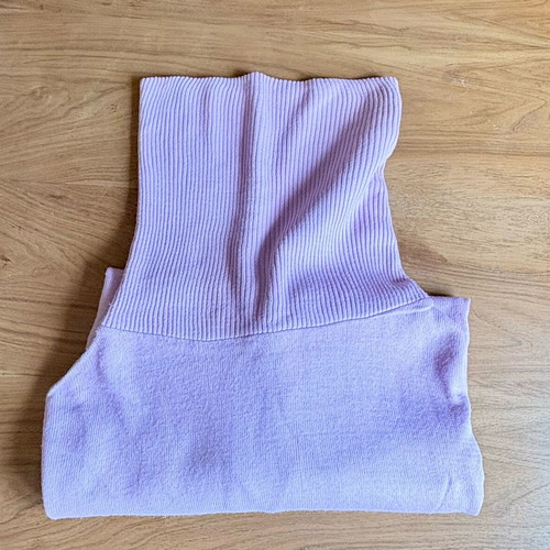 Karavan thin sweater used, purple, large turtleneck one size