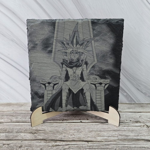 Engraved Yu-Gi-Oh! volcanic tile new, size 13x13 cm