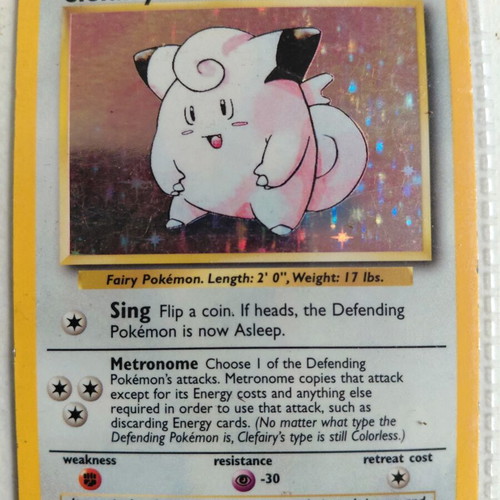 Clefairy Base Set Unlimited 1999 Holo Pokemon card