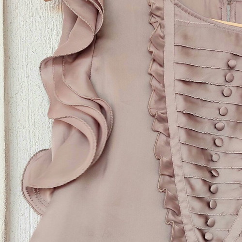Liu Jo satin top with ruffles, new, size Medium