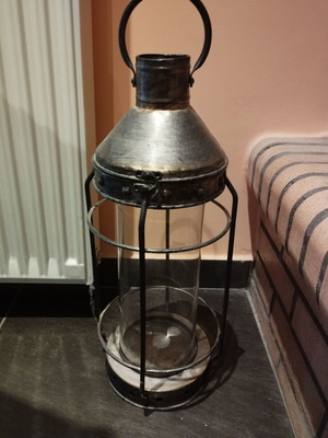 Large garden lantern with vintage look, type aged