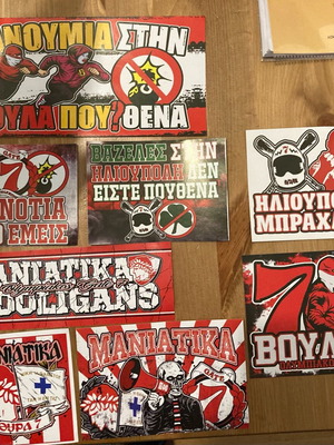 Αυτοκόλλητα Ολυμπιακός Θύρα 7 καινούργια, συνδεσμιακά