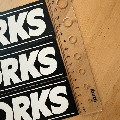 Works stickers like new, set of 3 pieces