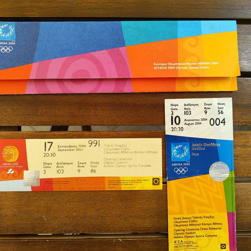 Olympic Games 2004 Tickets like new, general rehearsal and opening ceremonies