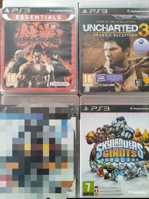 PlayStation 3 games pack used, Tekken, Uncharted, Skylanders