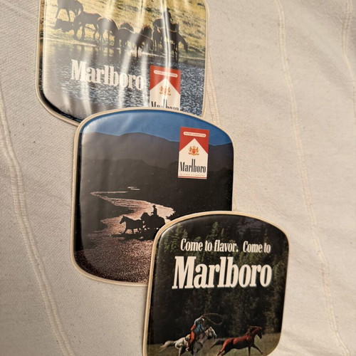 Marlboro vintage coasters set of 3 used