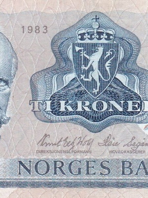 Norwegian banknote used