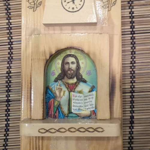 Wooden Jesus Christ image for calendar used
