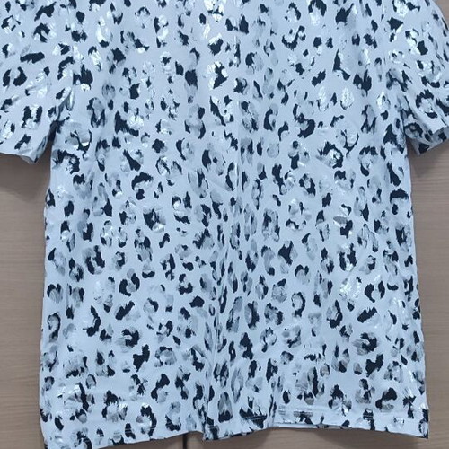 Zara leopard print top with silver details new, sizes S and M