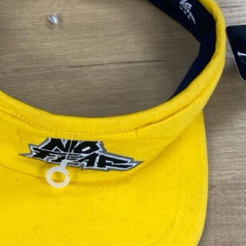 No Fear yellow visor with black logo