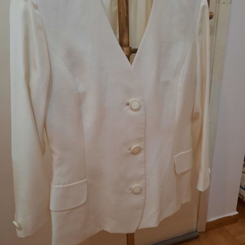 Women's white linen spring jacket XL used