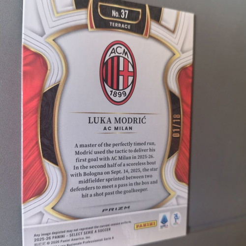 Panini Serie A Select Luka Modric Jade Dragon Scale card like new