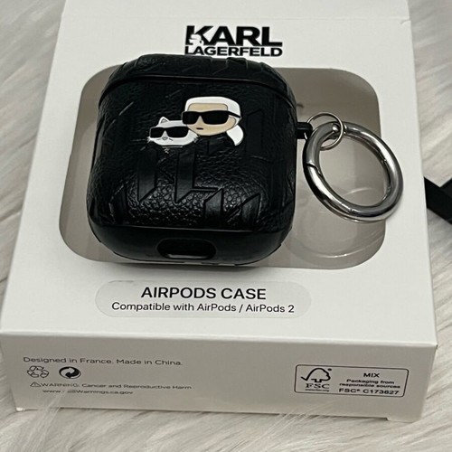 Karl Lagerfeld AirPods 1&2 case used, luxury Karl & Choupette design