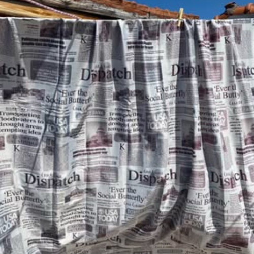 Curtains unused, two pieces, height 2.65 m and width 2.6 m