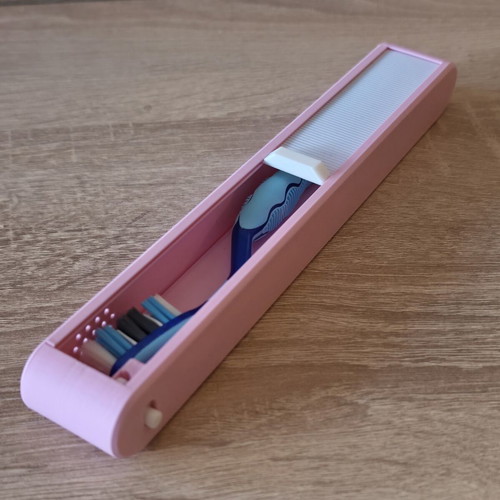 Toothbrush Sliding Travel Case with Lock new, PLA plastic