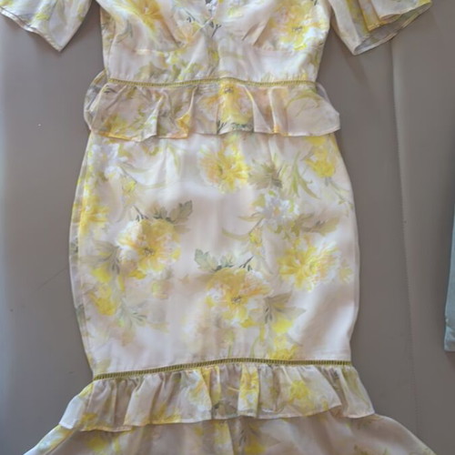 Hope&Ivy floral lemon dress, new evening wear