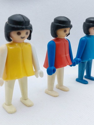 Playmobil Vintage Women used, set of 3 figures from '70s, '80s
