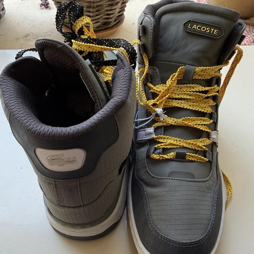 Lacoste T-clip men's boots khaki new, fabric, size 44