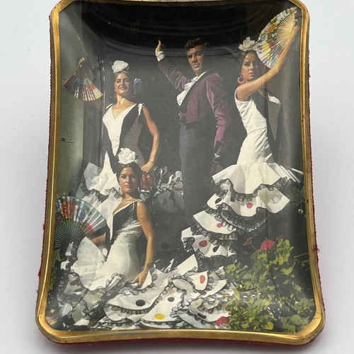 Vintage Flamenco Souvenir Trinket Tray from Malaga, 1970