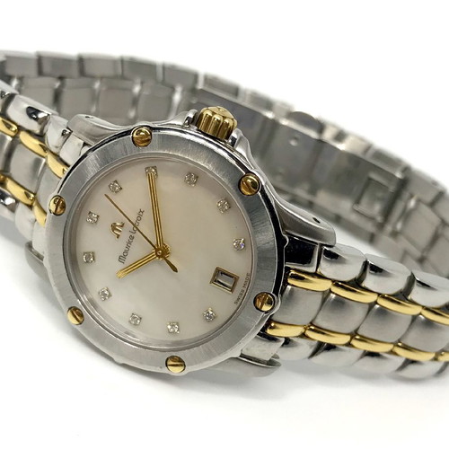 Maurice Lacroix 18k women's watch new with mother of pearl and brilliant diamonds