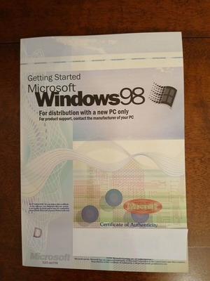 Getting Started Microsoft Windows98 book new