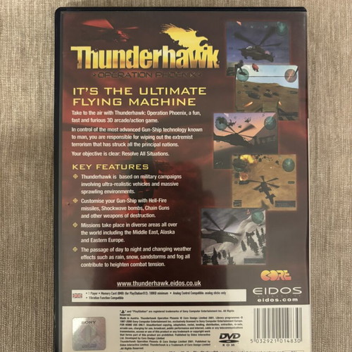 Thunderhawk Operation Phoenix PlayStation 2 game used, English full
