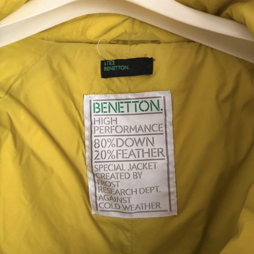 Benetton jacket like new, green, down-filled