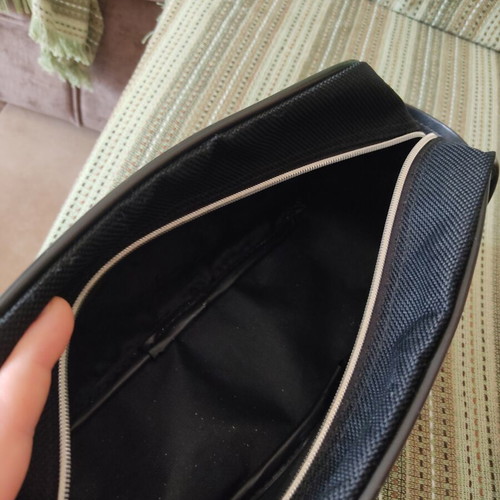 Rico black toiletry bag with waterproof lining